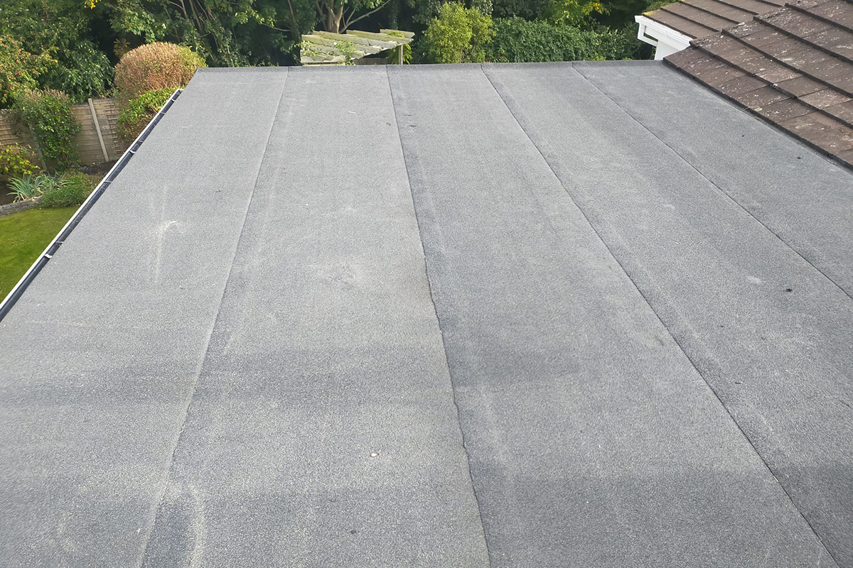 Flat roof replacement in Blackrock Dublin before work