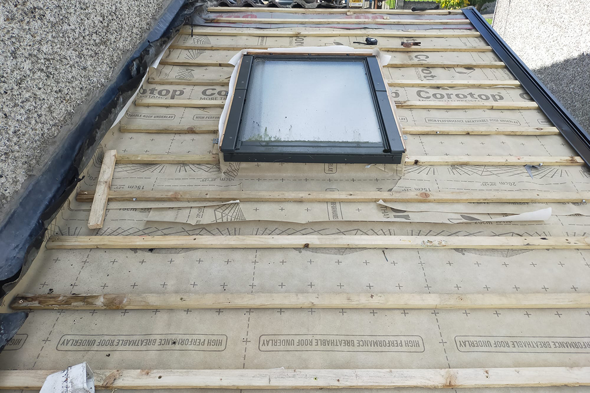Completed roof repairs in Tallaght Dublin