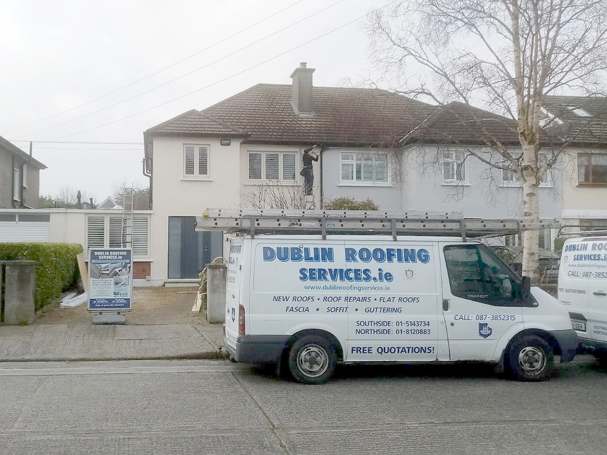 Completed PVC gutter and downpipe installation in Blackrock, Dublin
