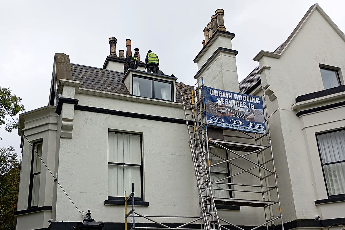 Completed roof repair in Dalkey Dublin